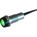 Oxley Panel Mount Indicator, Green Lens, Wire Termination, IP68, 10 mm Mount Hole, 230V dc STR/LH10/230/FL30/GN