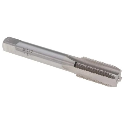 RS PRO 2-Piece M16 Thread Metric Standard Straight Flute Hand Tap Set HSS 152-435