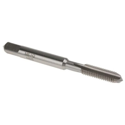 RS PRO Threading Tap M6 Thread Metric Standard HSS Straight Flute Bottom Hand Tap 66mm Length 152-542