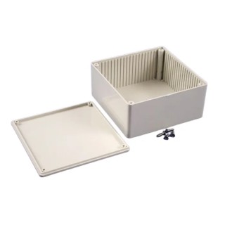Hammond 1591 Series Grey Lid ABS Enclosure, IP54, 56 mm Height, 119 mm Width, 119 mm Length 1591USGY