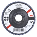 3M 566A Zirconia Aluminium Flap Disc, 115 mm Diameter, P40 Grit Coarse Grade, Quick Change Attachment 3M556D B61784