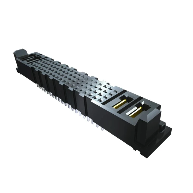 Samtec MPS-C Series Right Angle Through Hole PCB Socket, 26-Contact, 4 Row, 5 mm Pitch, 30A MPSC-02-24-02-01-01-L-RA-LC
