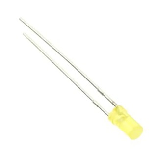 Kingbright 2.05 V Yellow LED 3 mm (T-1) Through Hole Cylindrical L-424YDT