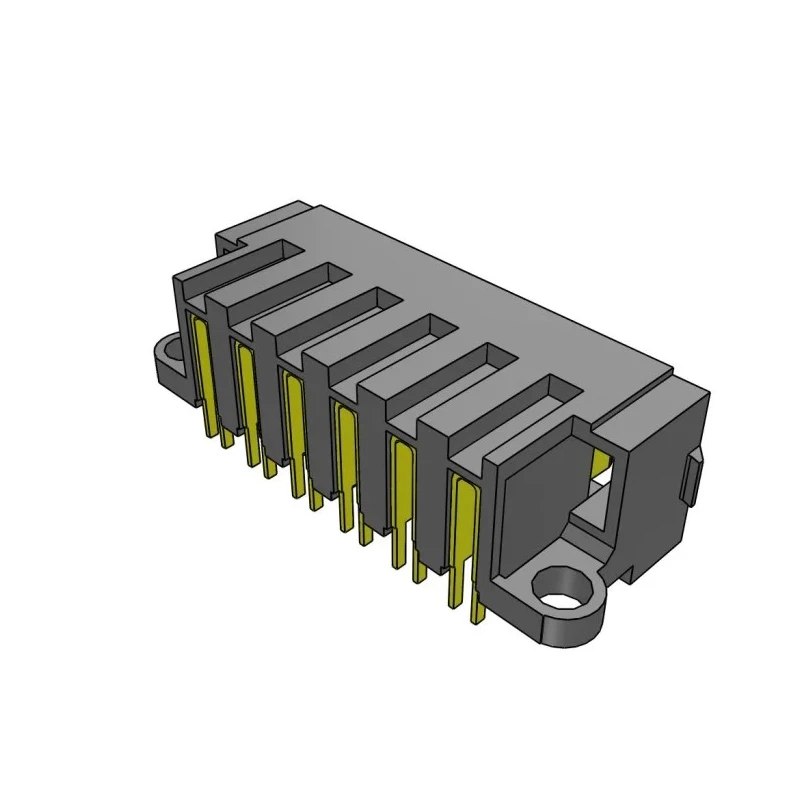 Samtec Right Angle Through Hole PCB Header 6 Contacts 5 mm Pitch 1 Row Shrouded MPT-06-01-01-T-RA-SD