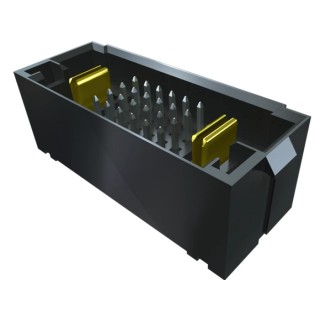 Samtec MPTC Series Right Angle Through Hole PCB Header 20 Contacts 5 mm Pitch 4 Row Shrouded MPTC-02-16-02-01-01-L-RA-LC
