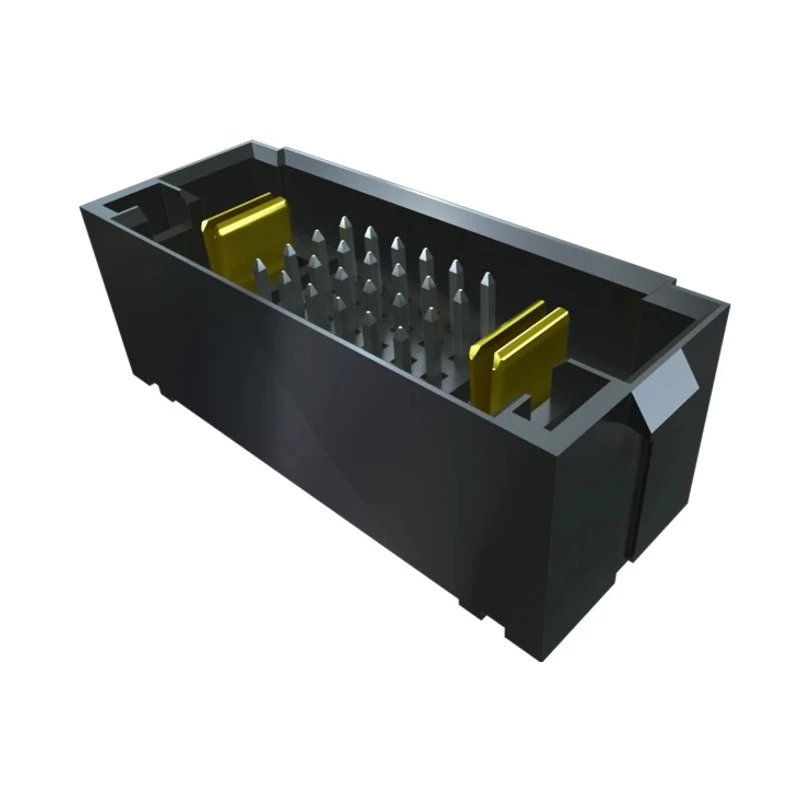 Samtec MPTC Series Right Angle Through Hole PCB Header 20 Contacts 5 mm Pitch 4 Row Shrouded MPTC-02-16-02-01-01-L-RA-LC