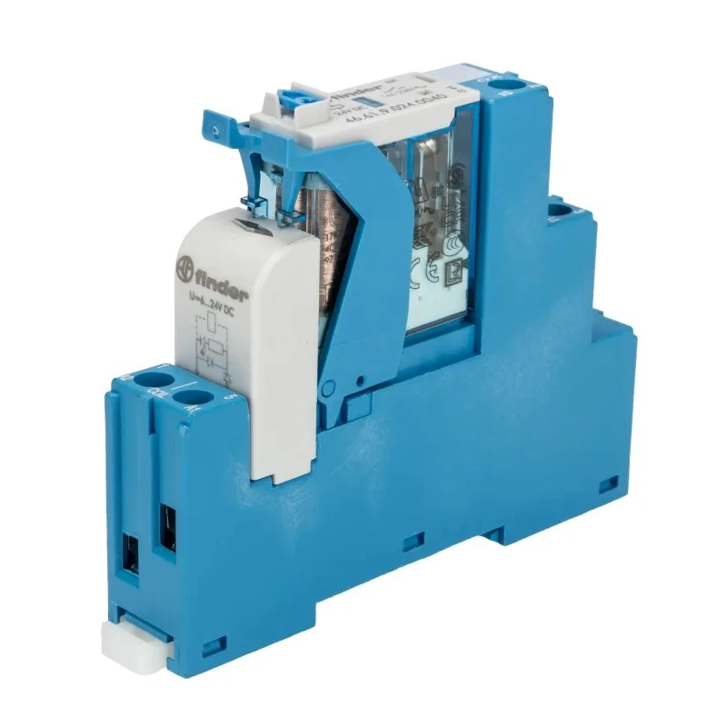 Finder 4C Series Electromechanical Interface Relay, DIN Rail Mount, 24V DC Coil, SPDT Contact, 16A 4C.01.9.024.0050SPA