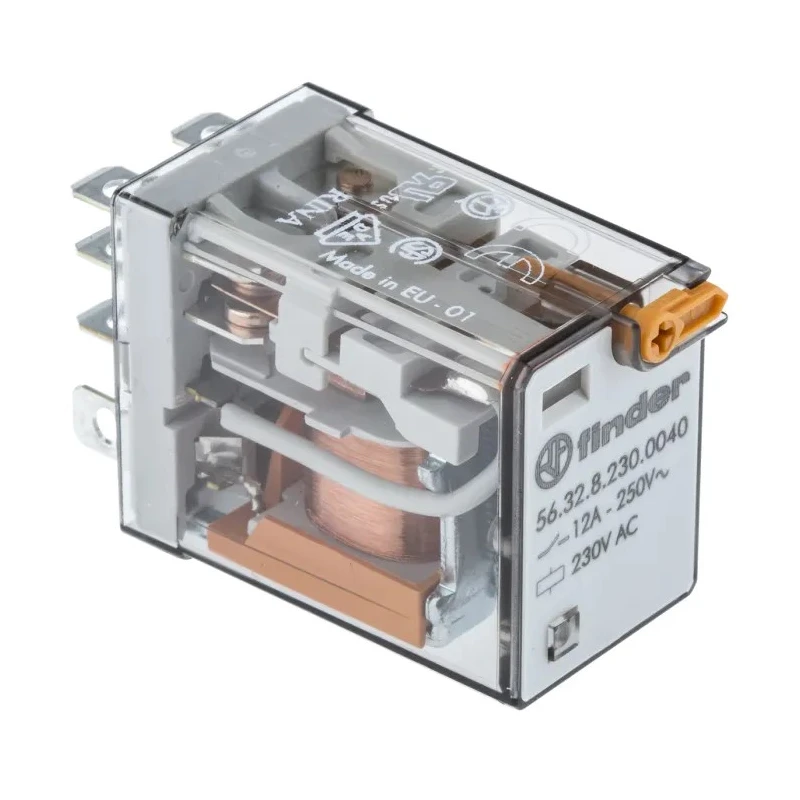 Finder Power Relay 230V AC Coil 12A Switching Current DPDT Model 56.32.8.230.0040