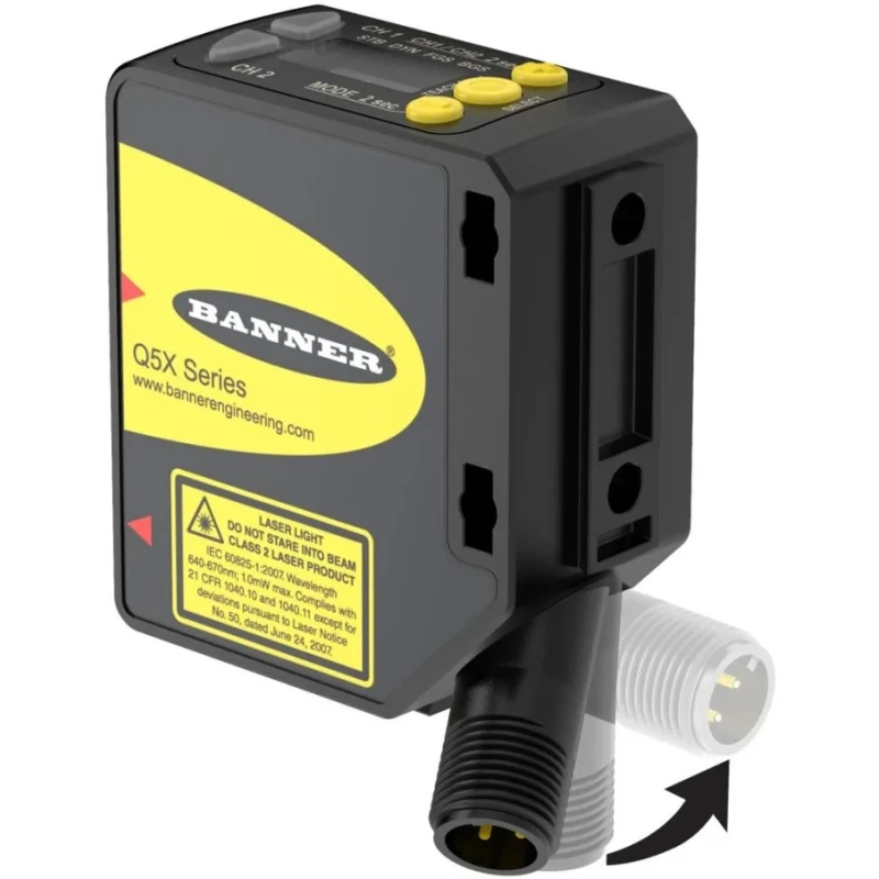 Banner Through Beam Photoelectric Sensor Rectangular Style 95 to 2000 mm Detection Range PNP/NPN Output IP67 IP Rated Sensor 