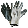 Liscombe Contact Touch White Nylon Work Gloves, Size 8, Nitrile Coating LN631-08