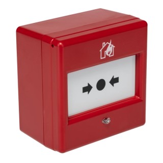 Eaton Red Fire Alarm Call Point, Break Glass Operated, Outdoor Resettable, Mains-Powered EF201BWCP
