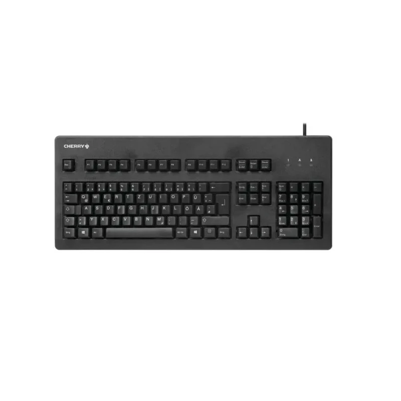 Cherry Wired PS2, USB Standard Keyboard QWERTY UK Layout Black Industrial Grade 50mm Height 470mm Width G80-3000LPCGB-2
