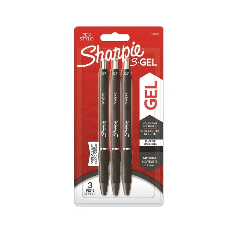 Sharpie Gel Pen Black, 0.7 mm Tip Size 2136598