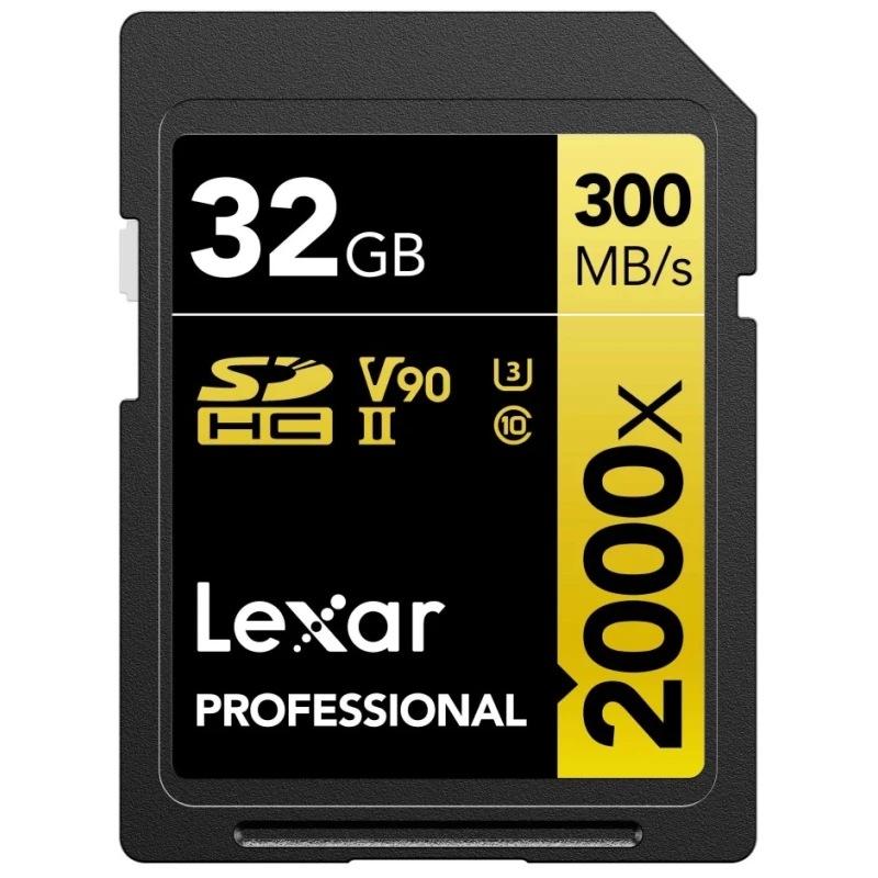 Lexar Industrial Grade SDHC SD Card Class 10, 2000x Speed, TLC NAND, UHS-II Technology LSD2000032G-BNNNG