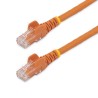 StarTech.com Cat6 Ethernet Cable 4 Core, Orange, 7.5 m Length, Unshielded, Snagless PVC Jacket