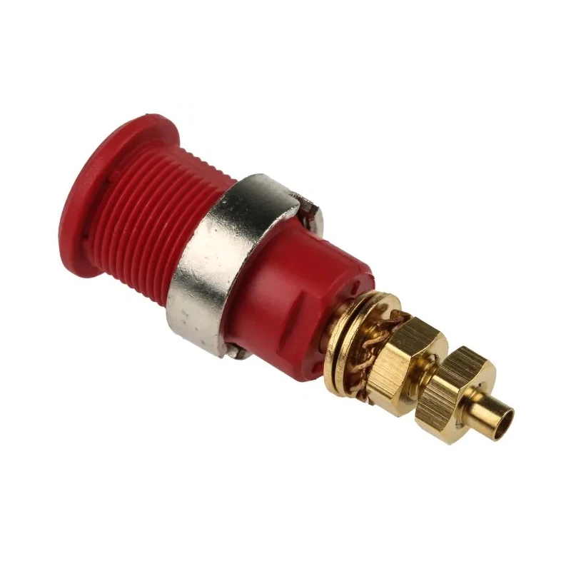Staubli Red Female Banana Socket, 4 mm Connector, Solder Termination, 1000V, 32A, Gold Plating 23.3020-22