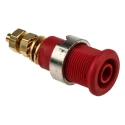 Staubli Red Female Banana Socket, 4 mm Connector, Solder Termination, 1000V, 32A, Gold Plating 23.3020-22