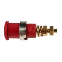 Staubli Red Female Banana Socket, 4 mm Connector, Solder Termination, 1000V, 32A, Gold Plating 23.3020-22