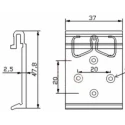 KKSB Enclosure Black Aluminium Body for KKSB Cases 60mm Width 33mm Height GPIO Cutout 7350001160962