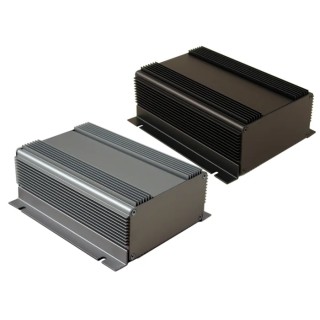 Hammond Flanged 1455-HD Series Clear Black Extruded Aluminium Enclosure 60.76 mm Height 160.00 mm Length 1455NHD1601BK