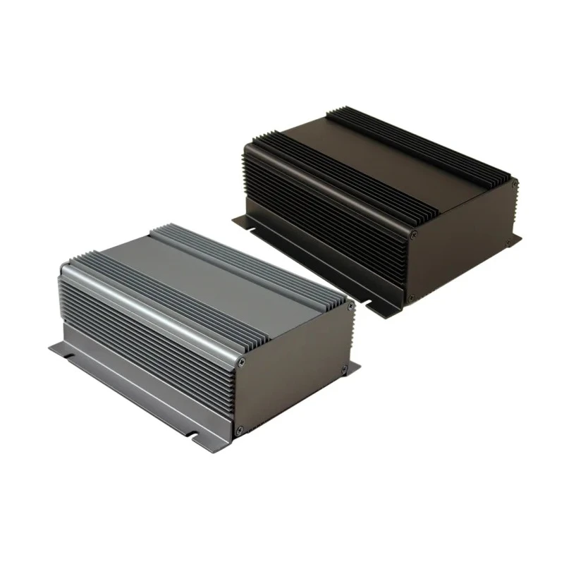 Hammond Flanged 1455-HD Series Clear Black Extruded Aluminium Enclosure 60.76 mm Height 160.00 mm Length 1455NHD1601BK