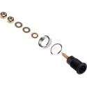 Staubli Black Female Banana Socket 4 mm Connector Solder Termination 1000V 32A Gold Plating 23.3020-21