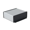 Hammond Flanged Extruded Aluminium Enclosure 1457 Series IP65 Black Clear Anodised Black Lid 220V 1457N1602BK