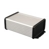 Hammond Flanged 1457-EMI Series Clear Anodised Extruded Aluminium Enclosure, Black Clear Anodised Lid, IP54, 43.9 1457K1202E