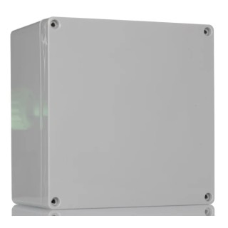 Hammond 1554 Series Grey Lid Polycarbonate Enclosure IP68 88.9 mm Height 160 mm Width 160 mm 1554S2GY