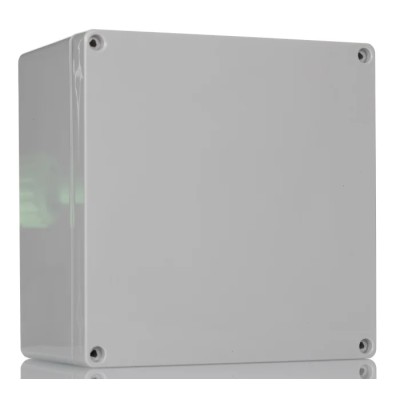 Hammond 1554 Series Grey Lid Polycarbonate Enclosure IP68 88.9 mm Height 160 mm Width 160 mm 1554S2GY