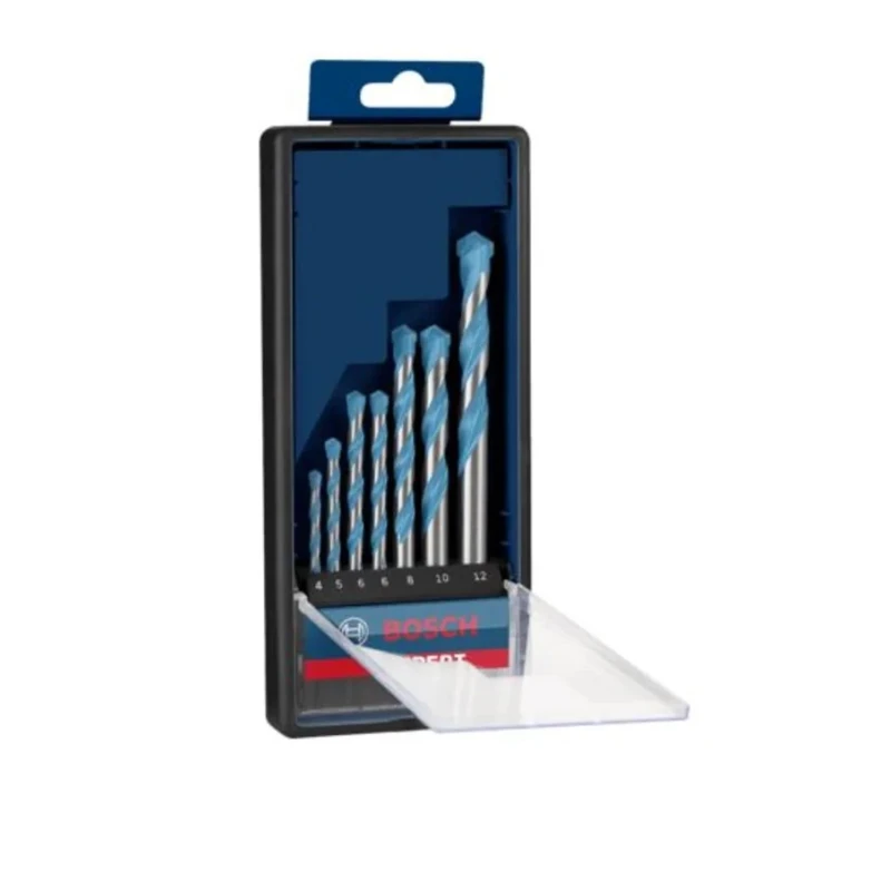 Bosch 4-Piece Multi-Material Twist Drill Bit Set, Carbide Tip, 5.5 mm to 8 mm 2608900650
