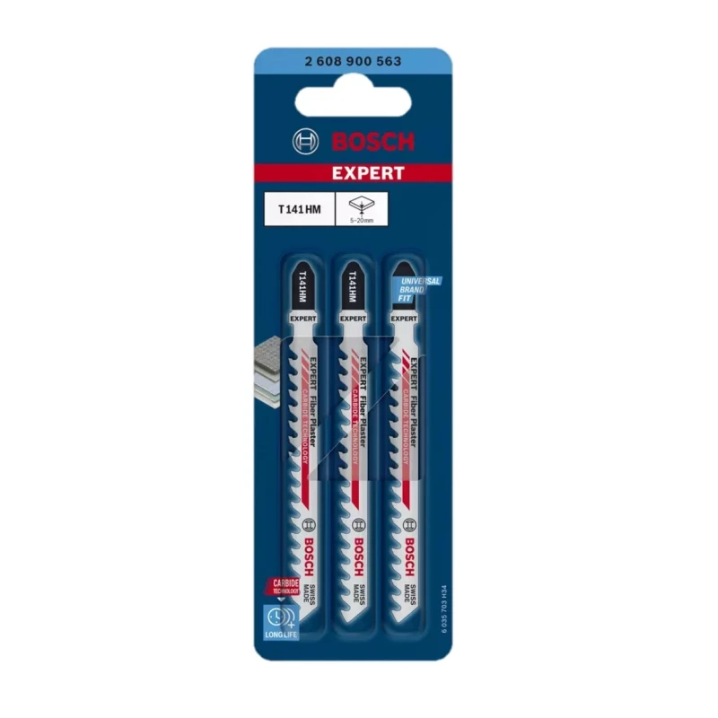 Bosch Jigsaw Blade Carbide 132 mm, 6 Teeth Per Inch, Plastic Cutting 2608900563