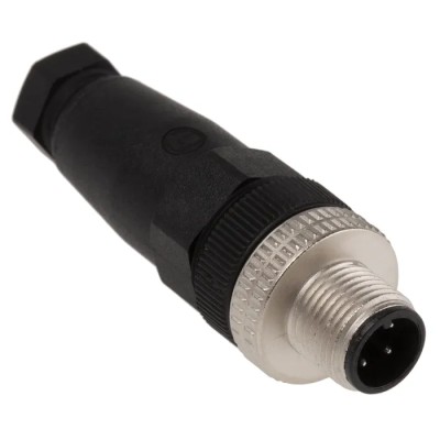 Hirschmann Industrial Circular Connector Cable Mount Plug 4 Contacts M12 Male IP67 E Series 933098100 ELST 4012 PG7