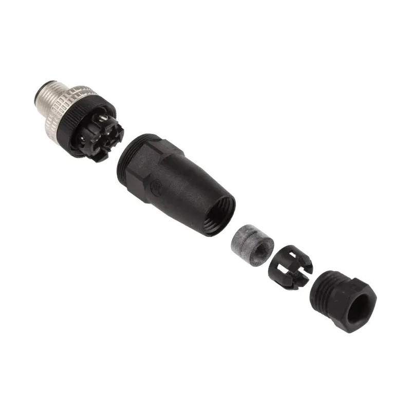 Hirschmann Industrial Circular Connector Cable Mount Plug 4 Contacts M12 Male IP67 E Series 933098100 ELST 4012 PG7