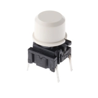 MEC IP67 White Tactile Switch SPST 50mA 24 V dc Through Hole IP67 3FTL 3.5N Operating Force 14.9mm Height IP67 3FTL IP67