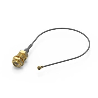 Wurth Elektronik RP-SMA Series UMRF Coaxial Cable 150 mm Length 1.13 mm Diameter 50 Ω 200 Vrms Black Jacket 636209040150