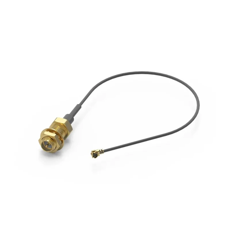 Wurth Elektronik RP-SMA Series UMRF Coaxial Cable 150 mm Length 1.13 mm Diameter 50 Ω 200 Vrms Black Jacket 636209040150