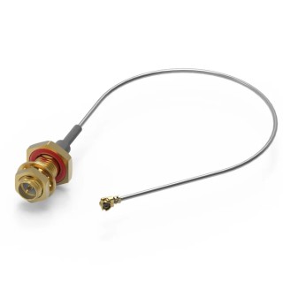 Wurth Elektronik RP-SMA Series Coaxial Cable 100 mm Length 50 Ω UMRF Coaxial Black Fluorinated Ethylene 636210040100