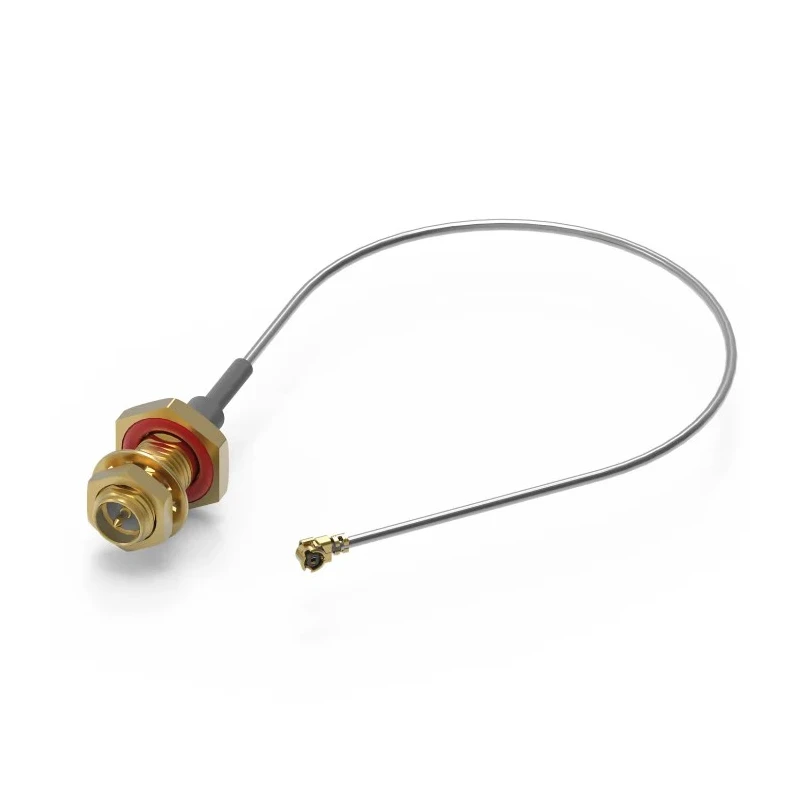 Wurth Elektronik RP-SMA Series Coaxial Cable 100 mm Length 50 Ω UMRF Coaxial Black Fluorinated Ethylene 636210040100