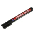 Edding Fine Tip Black Permanent Marker Pen, Bullet Tip, 1.5mm Line Width 300-001