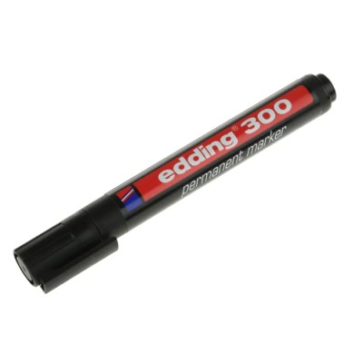 Edding Fine Tip Black Permanent Marker Pen, Bullet Tip, 1.5mm Line Width 300-001