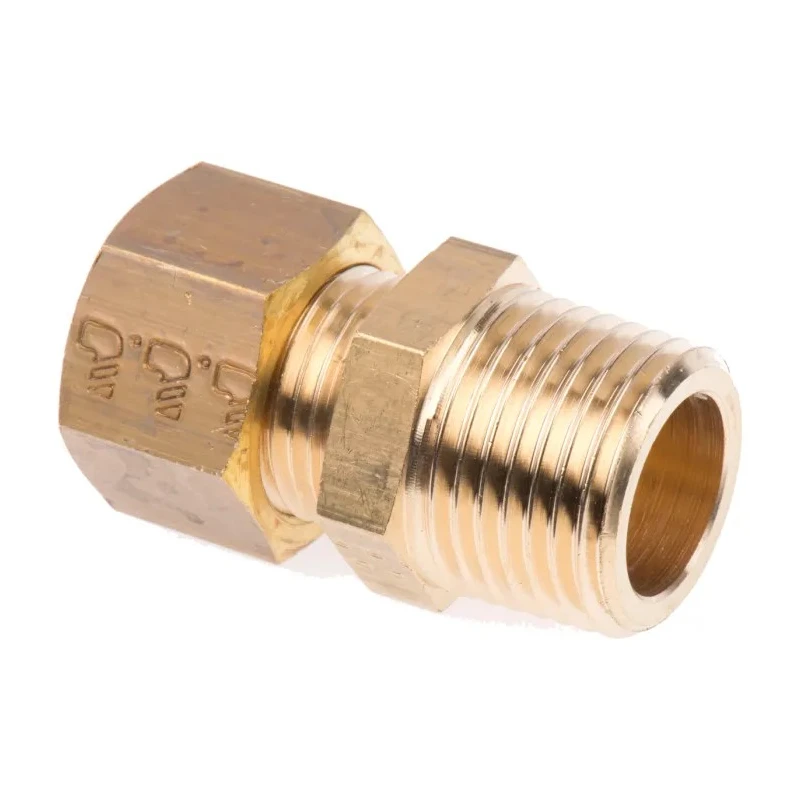 Legris Pneumatic Fitting Brass Pipe Fitting Compression Coupler Male BSPT 1/2 in to Female Metric 12 mm 0105 12 21