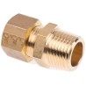 Legris Pneumatic Fitting Brass Pipe Fitting Compression Coupler Male BSPT 1/2 in to Female Metric 12 mm 0105 12 21