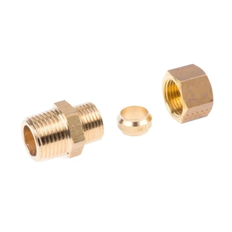 Legris Pneumatic Fitting Brass Pipe Fitting Compression Coupler Male BSPT 1/2 in to Female Metric 12 mm 0105 12 21