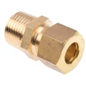 Legris Pneumatic Fitting Brass Pipe Fitting Compression Coupler Male BSPT 1/2 in to Female Metric 12 mm 0105 12 21