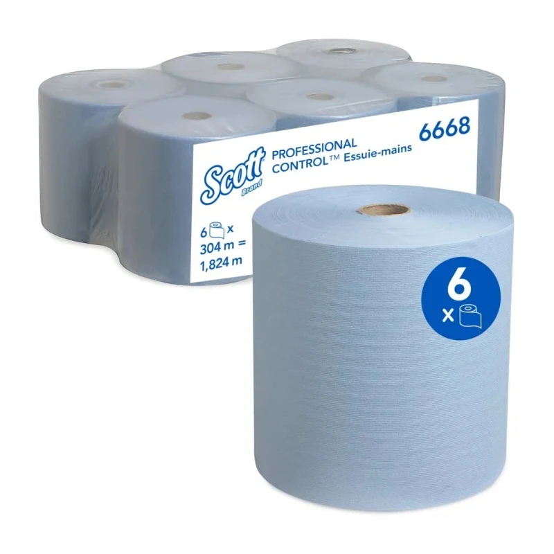 SCOTT Roll Hand Towels 198 x 200 mm 1 Ply 304 Sheets 6668