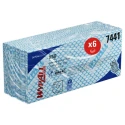 WYPALL X50 Critical Clean™ Blue Cloths for Surface Cleaning Dry Use Box of 50 Per Pack 418 x 221 mm 7441