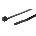 HellermannTyton Inside Serrated Cable Tie, 100 mm Length x 2.5 mm Width, Black Polyamide 66, UV 111-01960 T18R-PA66W-BK