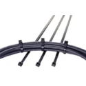 HellermannTyton Inside Serrated Cable Tie, 100 mm Length x 2.5 mm Width, Black Polyamide 66, UV 111-01960 T18R-PA66W-BK