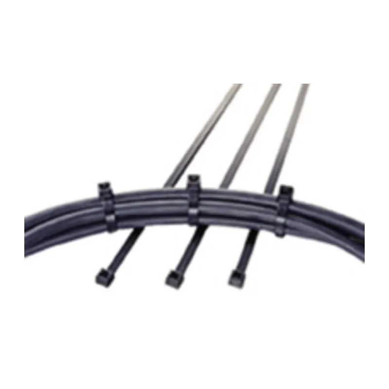 HellermannTyton Inside Serrated Cable Tie, 100 mm Length x 2.5 mm Width, Black Polyamide 66, UV 111-01960 T18R-PA66W-BK